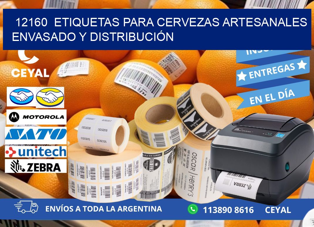 12160  ETIQUETAS PARA CERVEZAS ARTESANALES ENVASADO Y DISTRIBUCIÓN