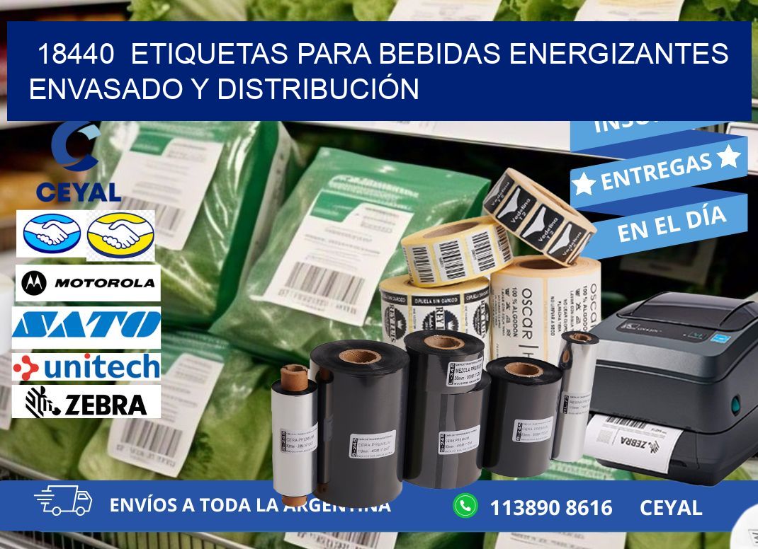 18440  ETIQUETAS PARA BEBIDAS ENERGIZANTES ENVASADO Y DISTRIBUCIÓN