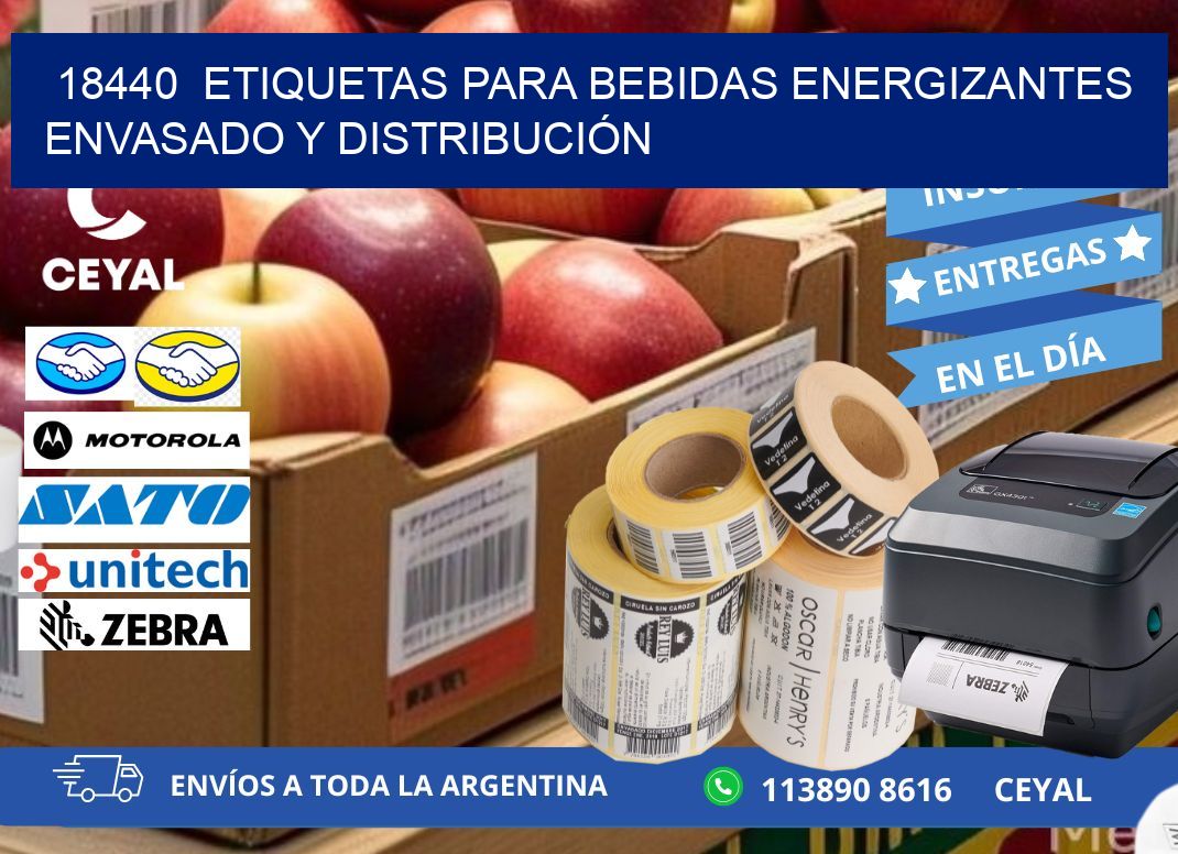 18440  ETIQUETAS PARA BEBIDAS ENERGIZANTES ENVASADO Y DISTRIBUCIÓN