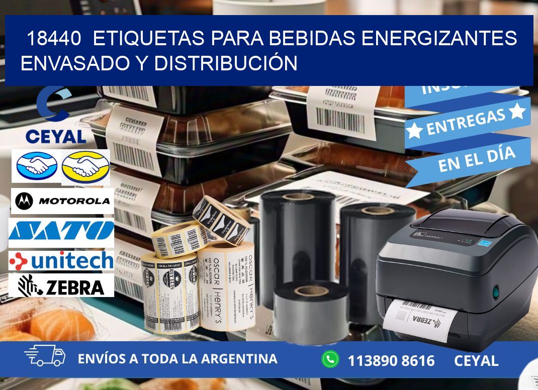 18440  ETIQUETAS PARA BEBIDAS ENERGIZANTES ENVASADO Y DISTRIBUCIÓN