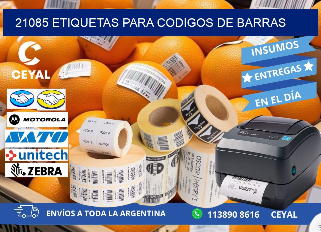 21085 ETIQUETAS PARA CODIGOS DE BARRAS