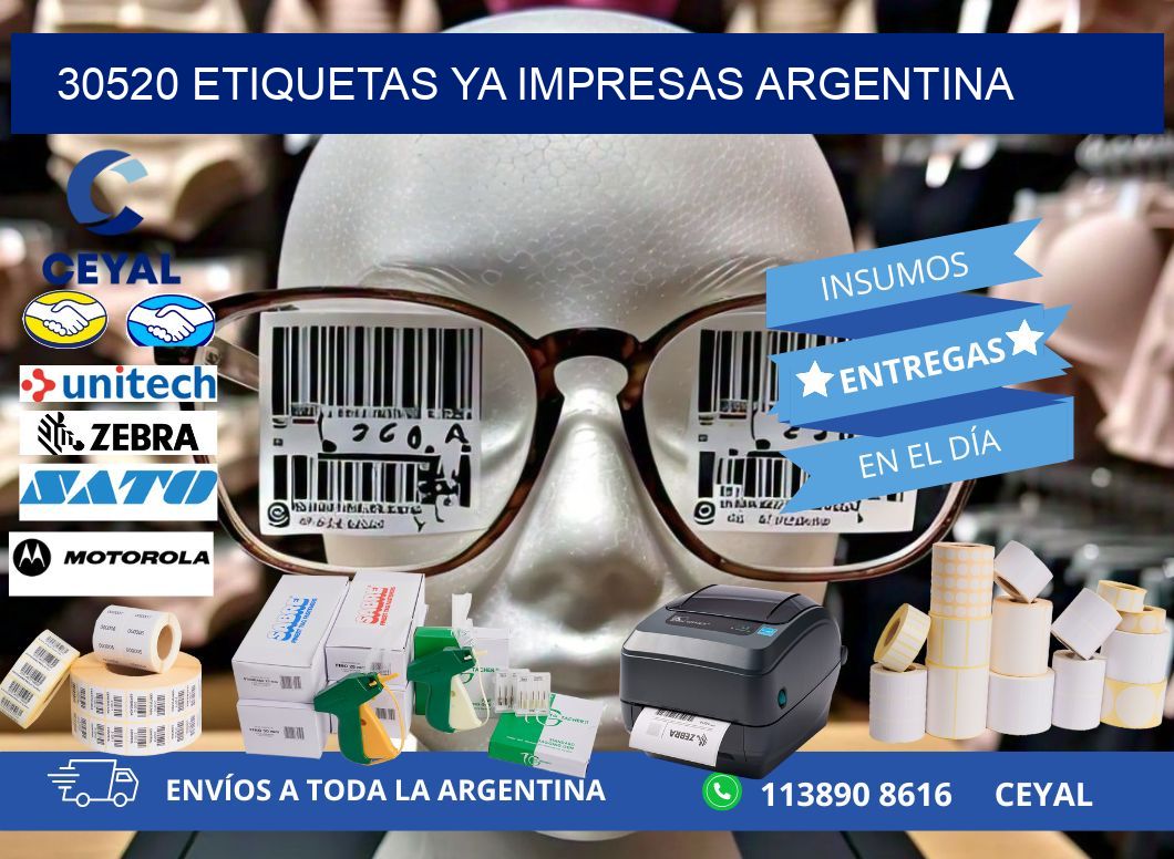 30520 ETIQUETAS YA IMPRESAS ARGENTINA