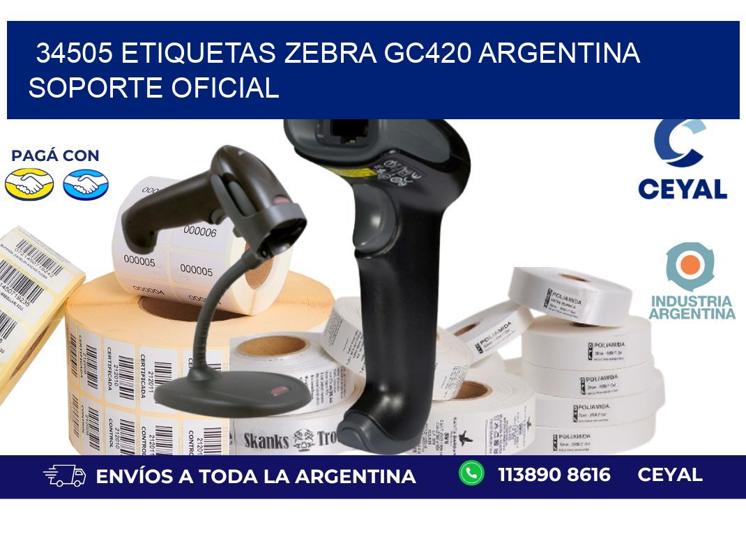 34505 etiquetas zebra gc420 argentina SOPORTE OFICIAL