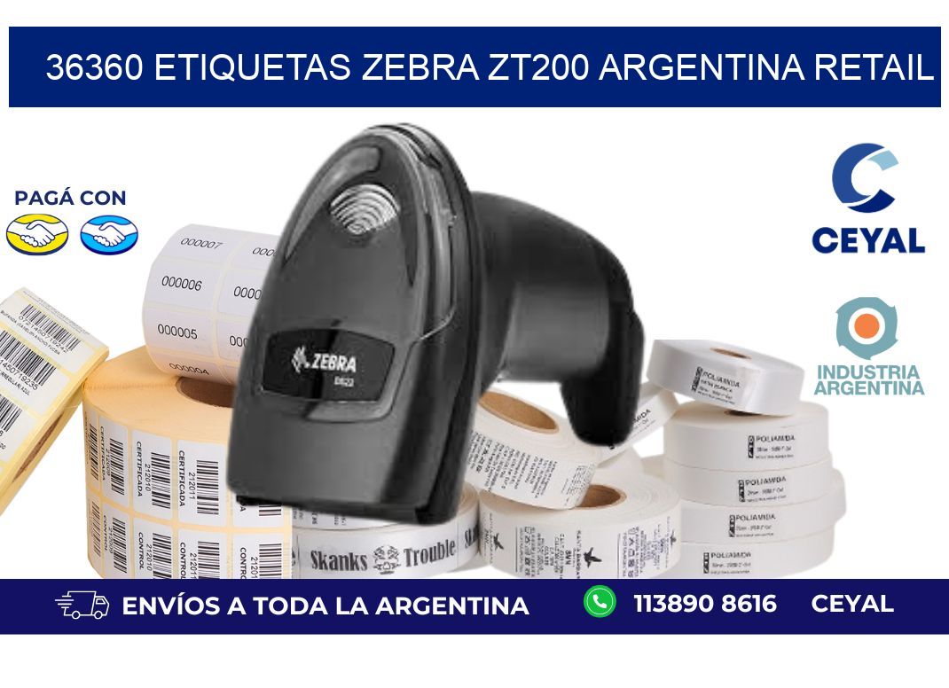 36360 etiquetas zebra zt200 argentina RETAIL