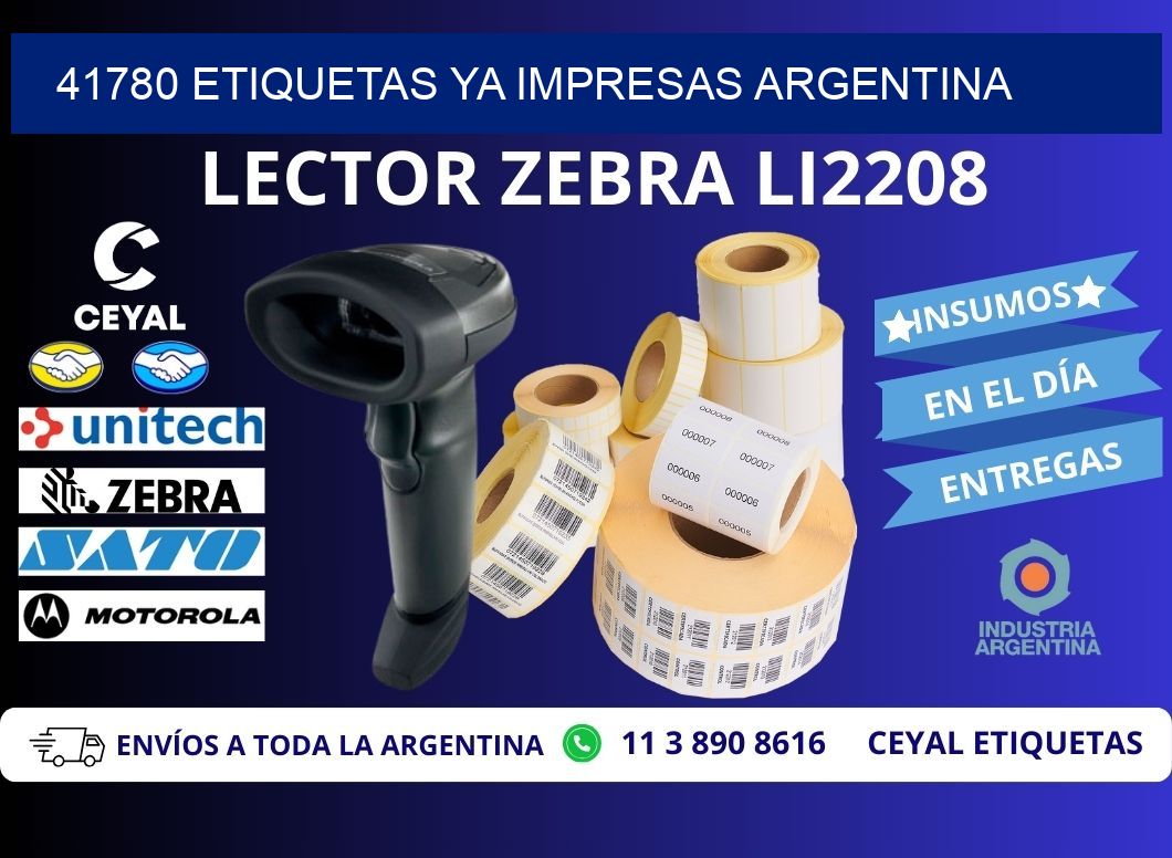41780 ETIQUETAS YA IMPRESAS ARGENTINA
