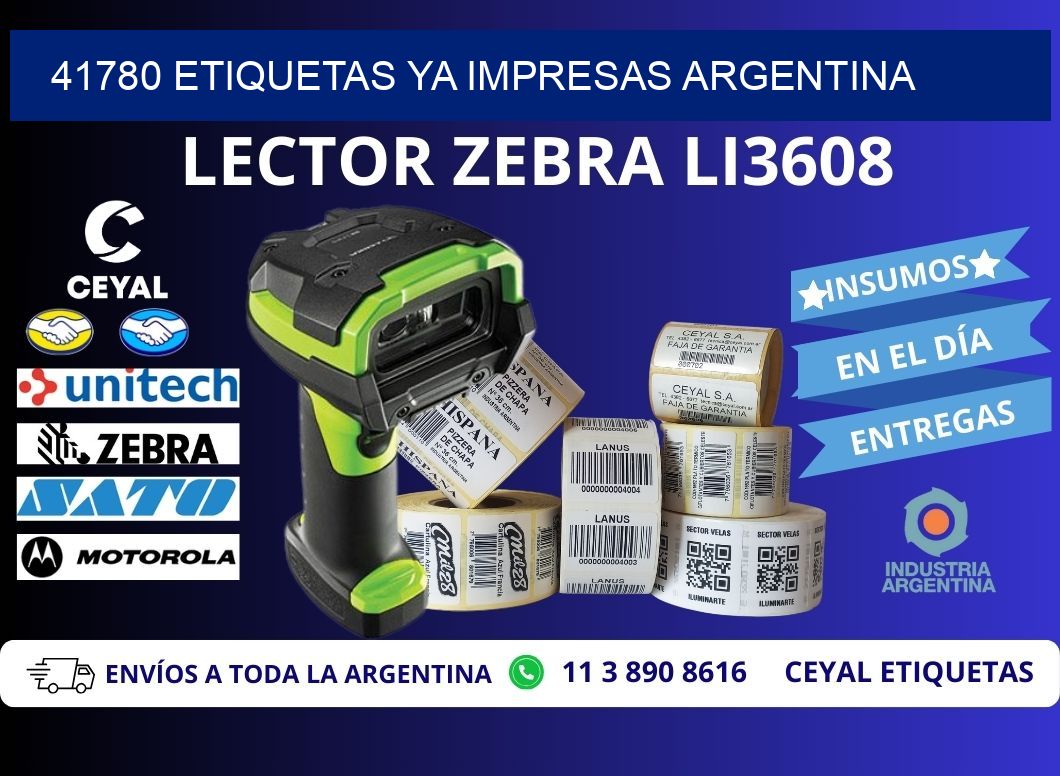 41780 ETIQUETAS YA IMPRESAS ARGENTINA
