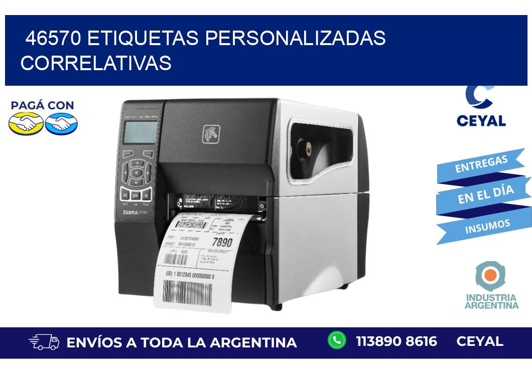 46570 ETIQUETAS PERSONALIZADAS CORRELATIVAS