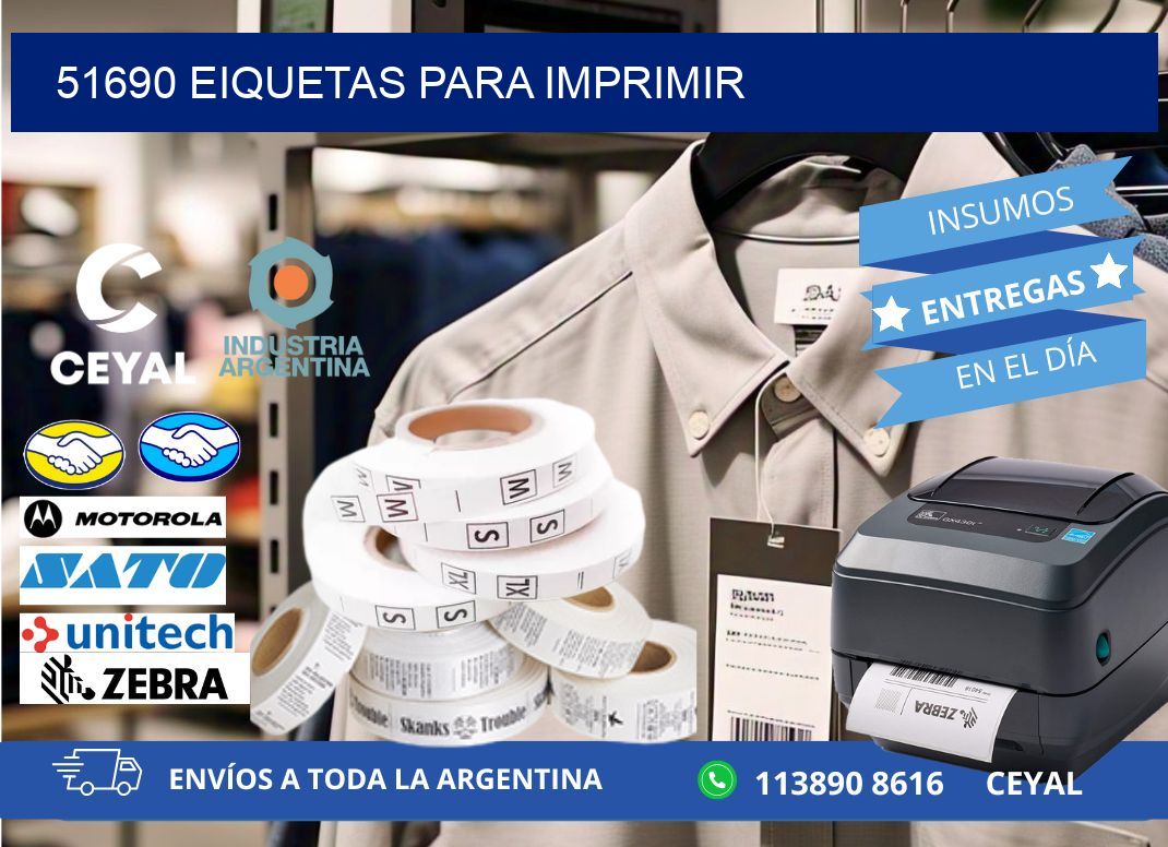 51690 EIQUETAS PARA IMPRIMIR