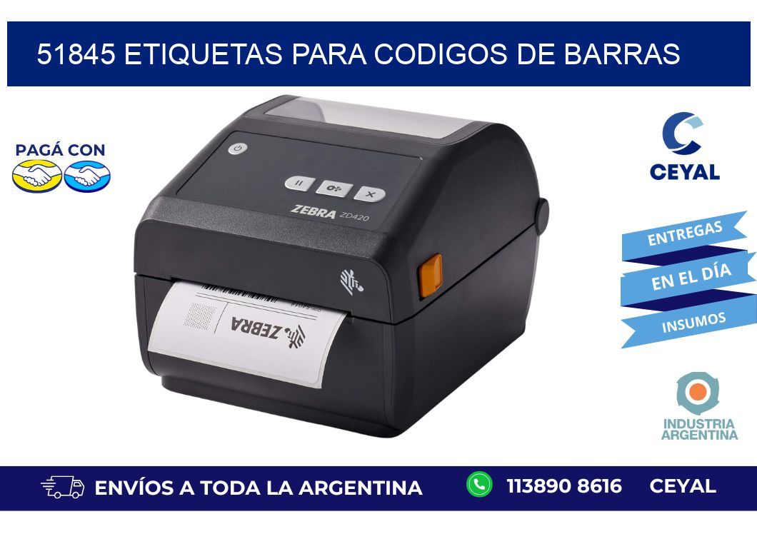 51845 ETIQUETAS PARA CODIGOS DE BARRAS