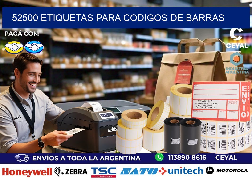 52500 ETIQUETAS PARA CODIGOS DE BARRAS