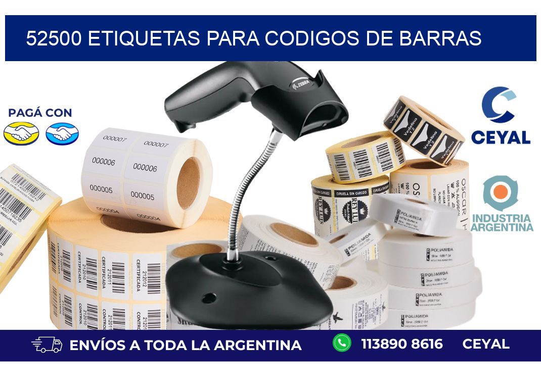 52500 ETIQUETAS PARA CODIGOS DE BARRAS