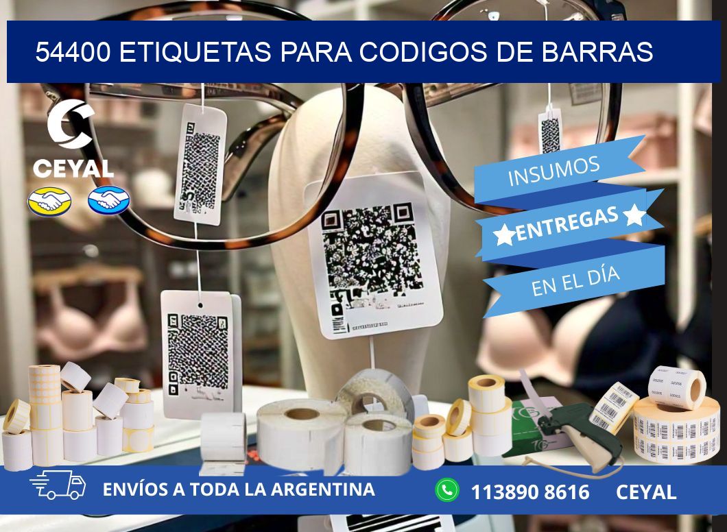54400 ETIQUETAS PARA CODIGOS DE BARRAS