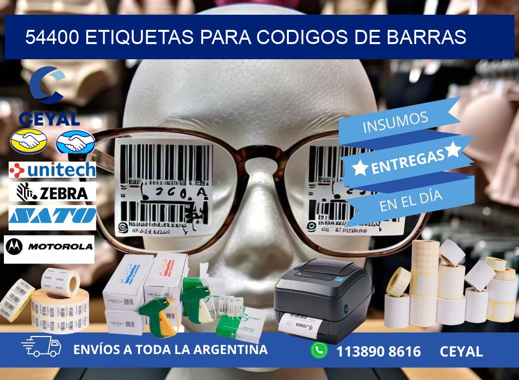 54400 ETIQUETAS PARA CODIGOS DE BARRAS