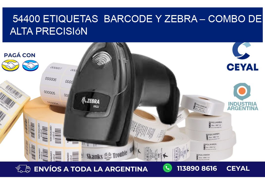 54400 etiquetas  Barcode y Zebra – Combo de Alta Precisión