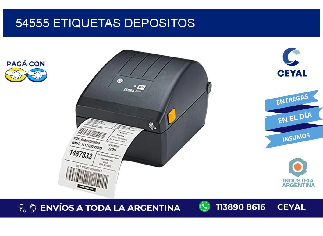 54555 ETIQUETAS DEPOSITOS