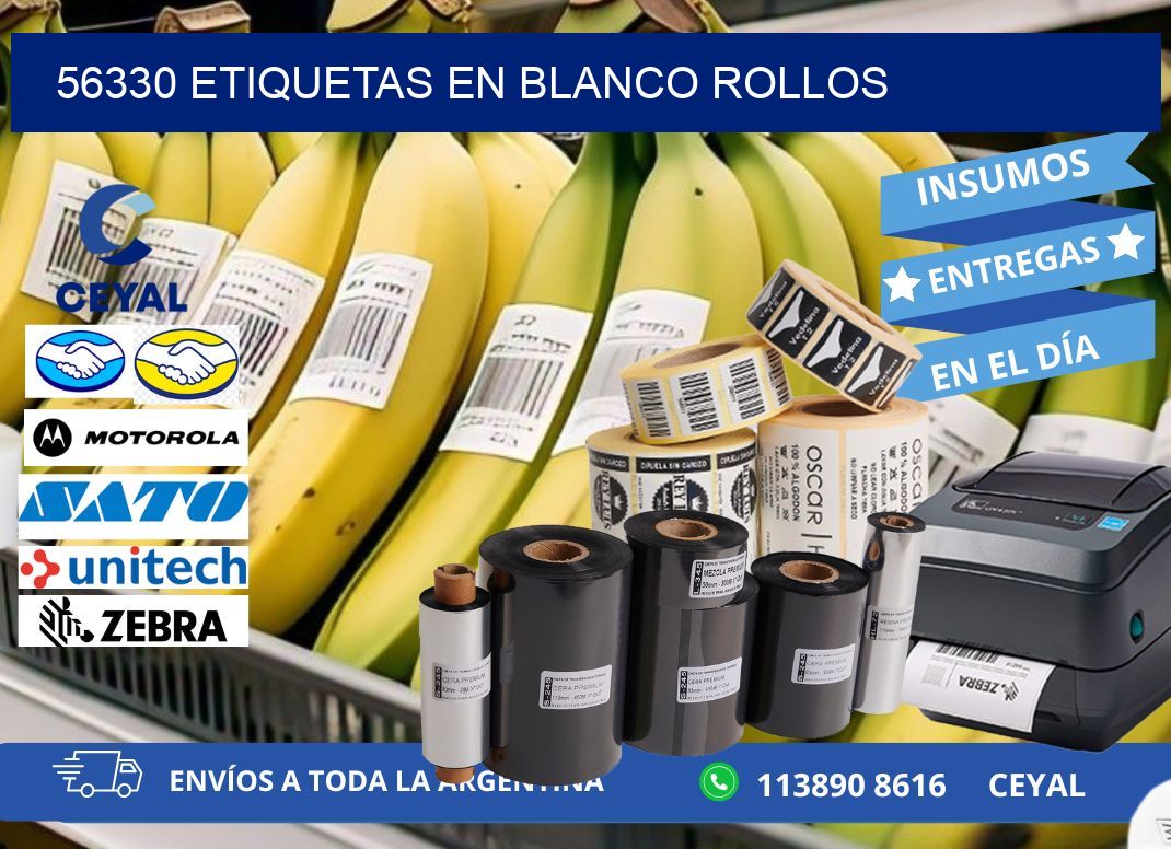 56330 ETIQUETAS EN BLANCO ROLLOS