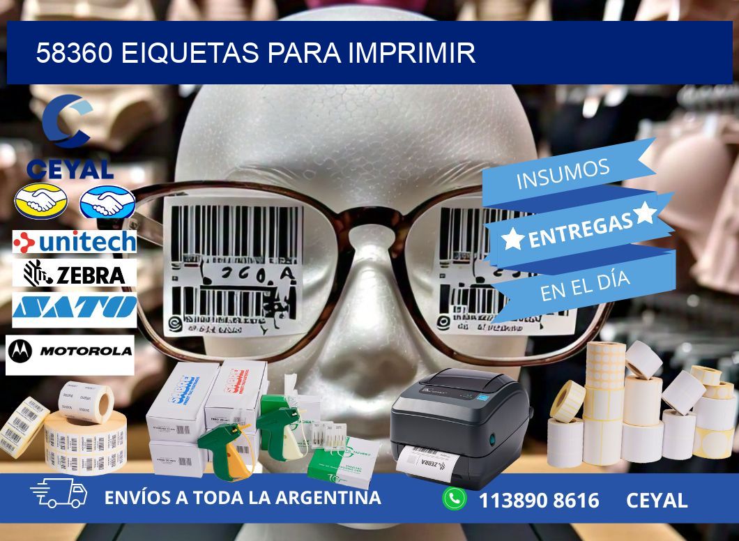 58360 EIQUETAS PARA IMPRIMIR