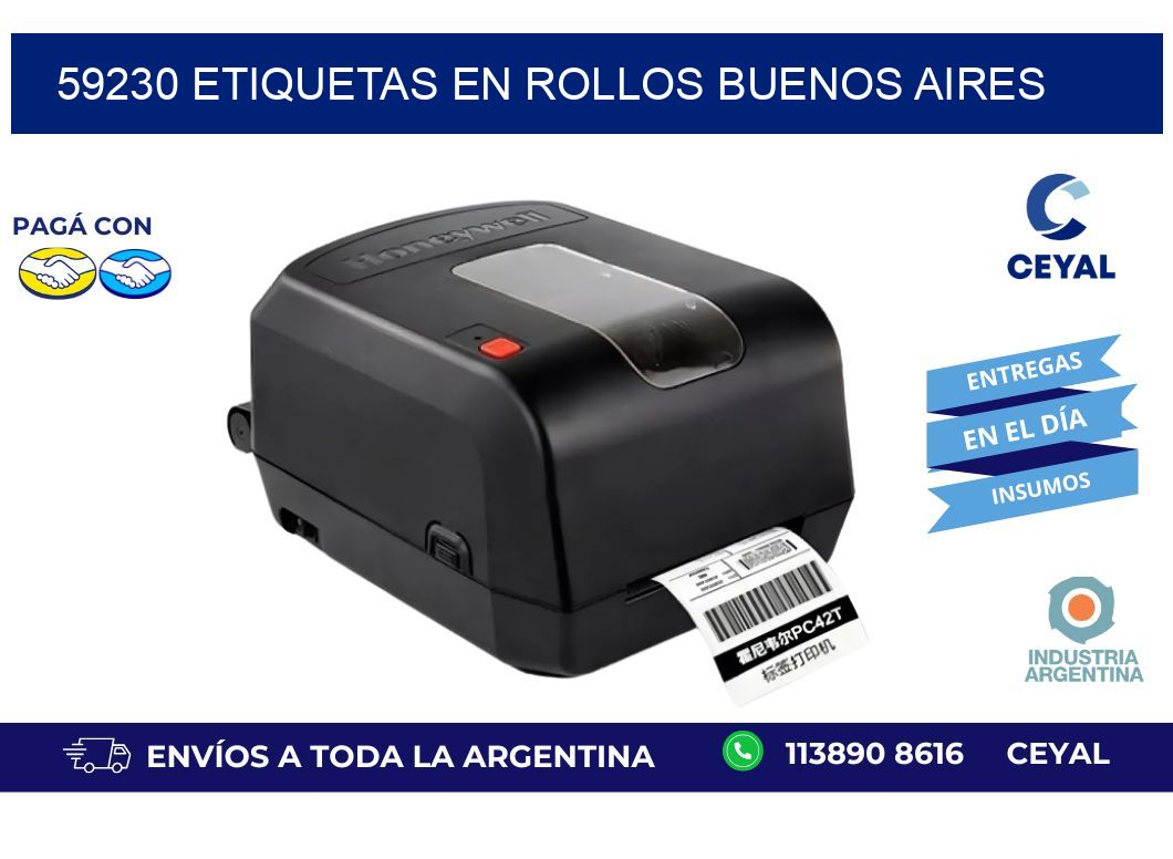 59230 ETIQUETAS EN ROLLOS BUENOS AIRES