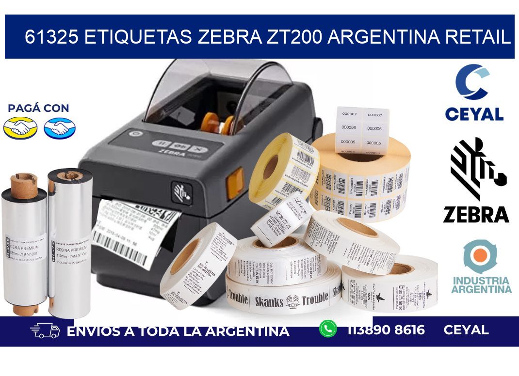 61325 etiquetas zebra zt200 argentina RETAIL