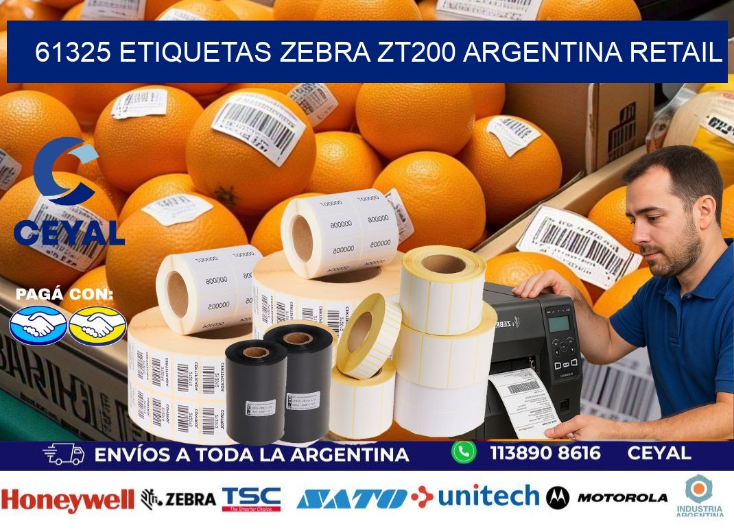 61325 etiquetas zebra zt200 argentina RETAIL
