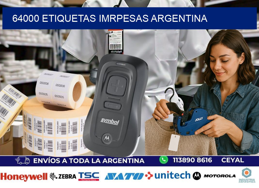 64000 etiquetas imrpesas argentina