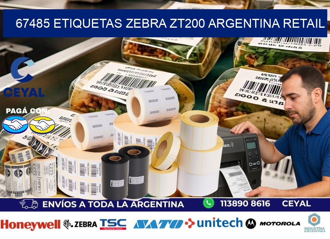 67485 etiquetas zebra zt200 argentina RETAIL