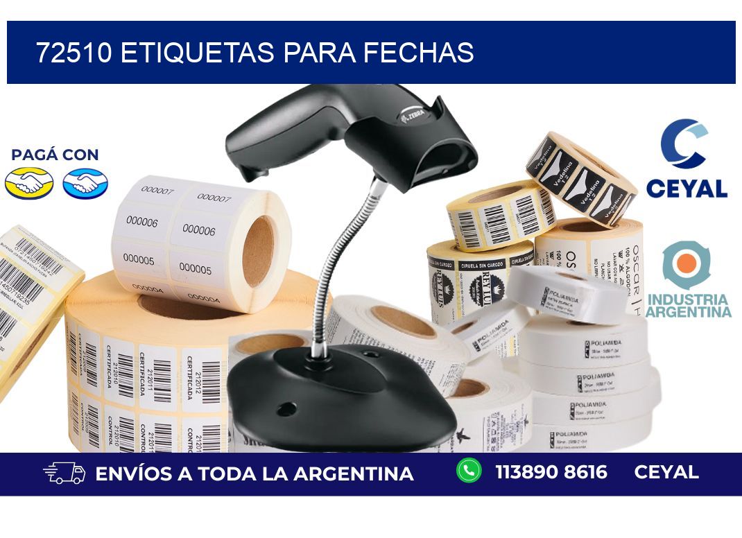 72510 ETIQUETAS PARA FECHAS