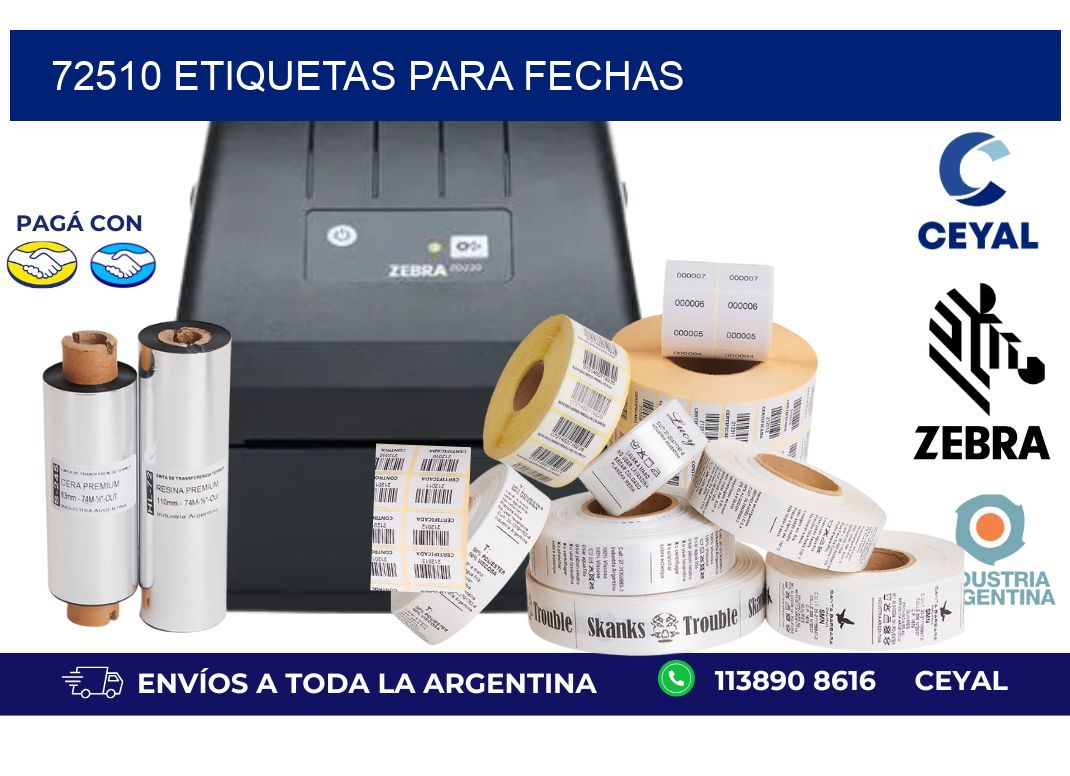 72510 ETIQUETAS PARA FECHAS