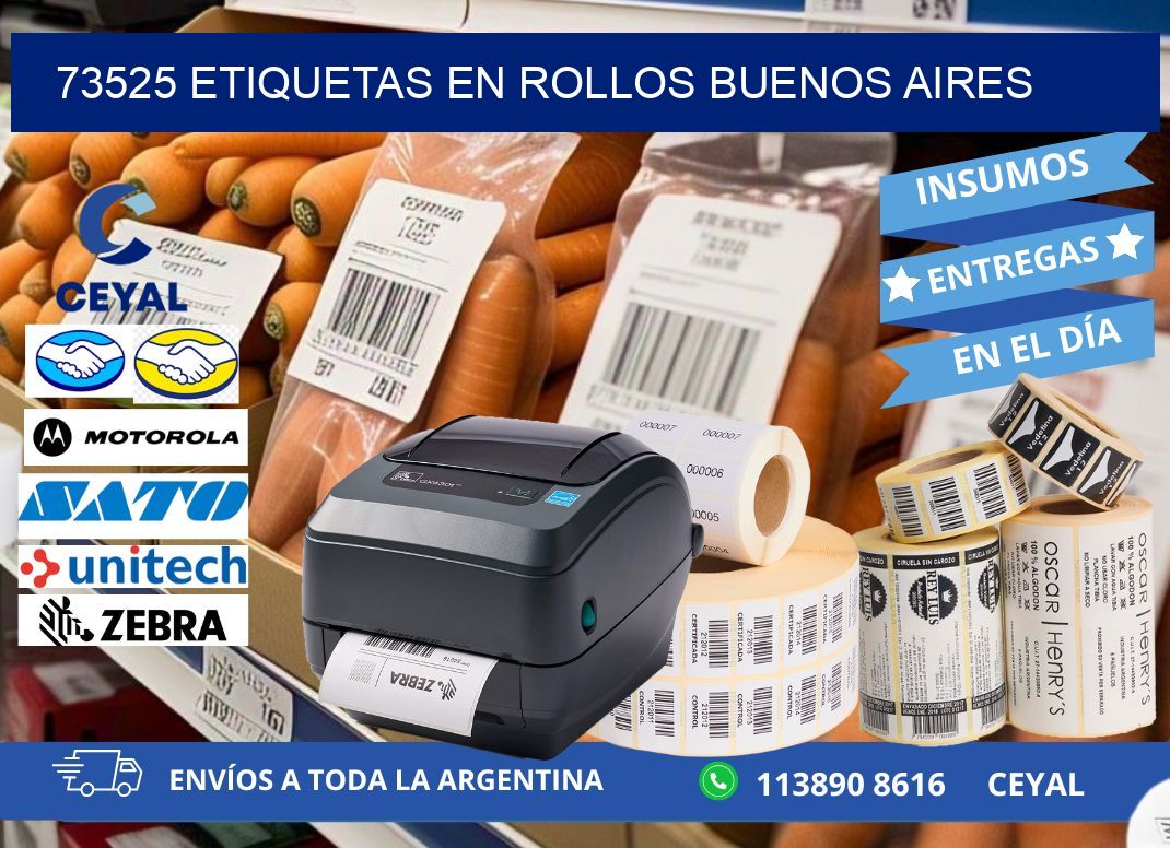 73525 ETIQUETAS EN ROLLOS BUENOS AIRES