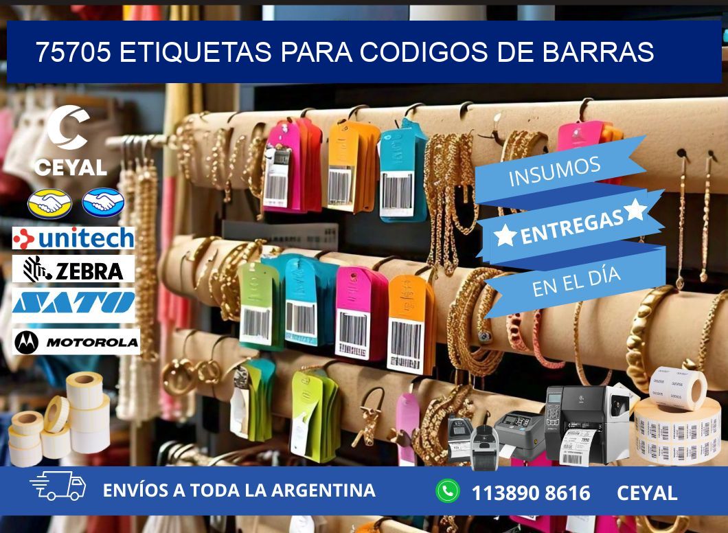 75705 ETIQUETAS PARA CODIGOS DE BARRAS