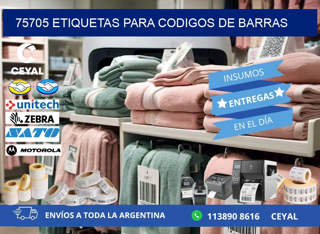 75705 ETIQUETAS PARA CODIGOS DE BARRAS