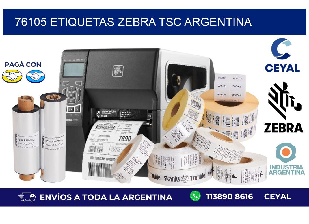 76105 etiquetas zebra tsc argentina