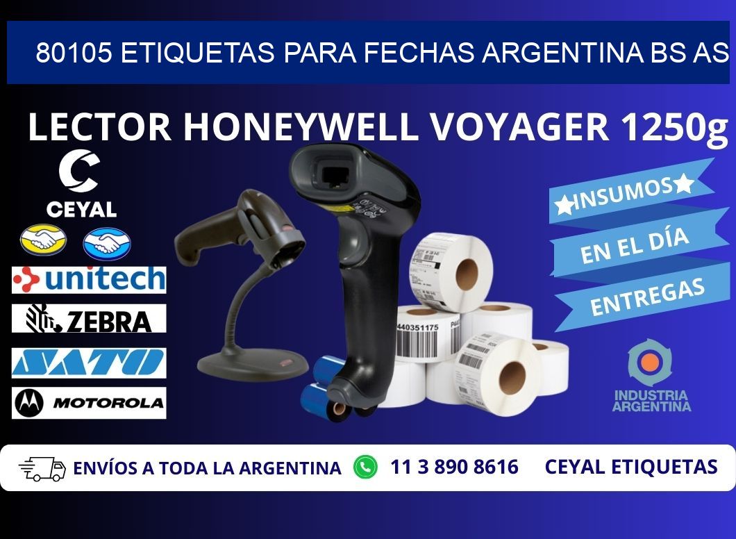 80105 ETIQUETAS PARA FECHAS ARGENTINA BS AS