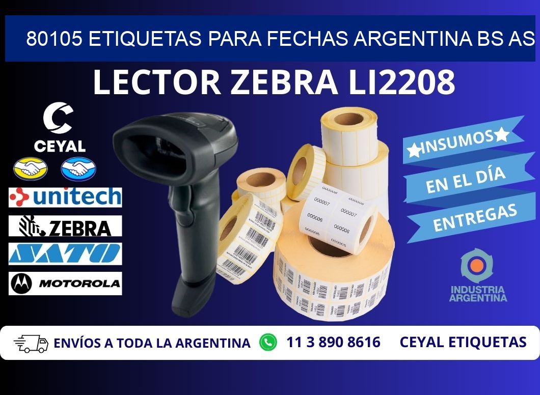 80105 ETIQUETAS PARA FECHAS ARGENTINA BS AS