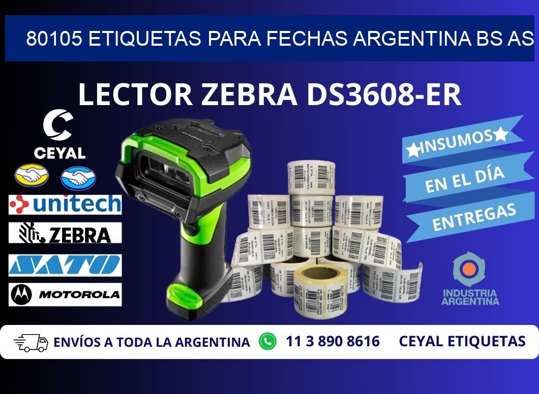 80105 ETIQUETAS PARA FECHAS ARGENTINA BS AS