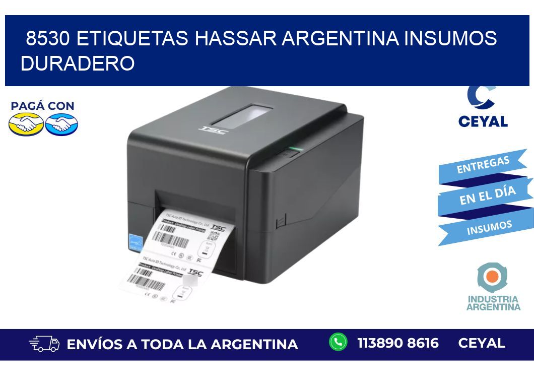 8530 etiquetas hassar argentina INSUMOS DURADERO