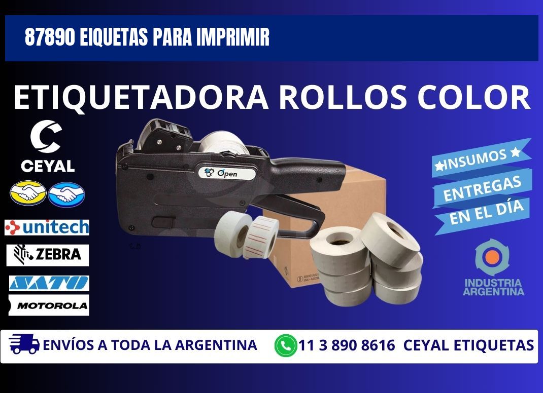 87890 EIQUETAS PARA IMPRIMIR