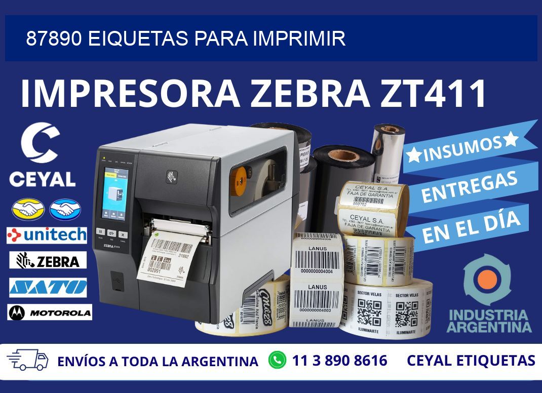 87890 EIQUETAS PARA IMPRIMIR