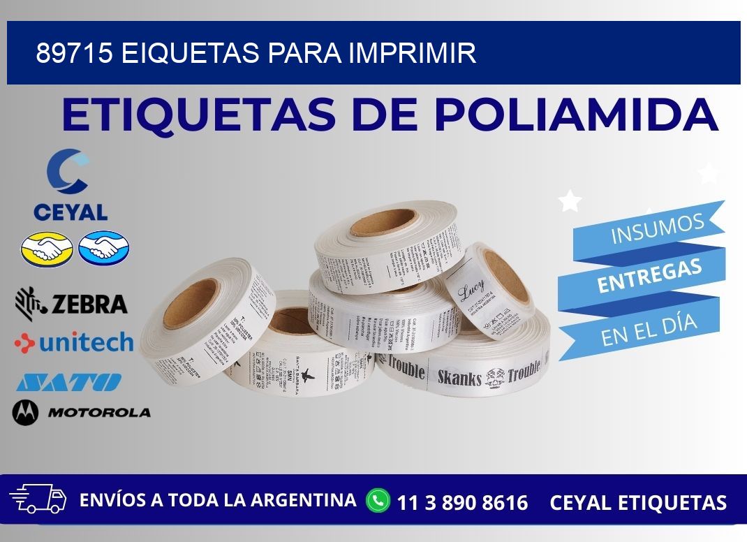 89715 EIQUETAS PARA IMPRIMIR