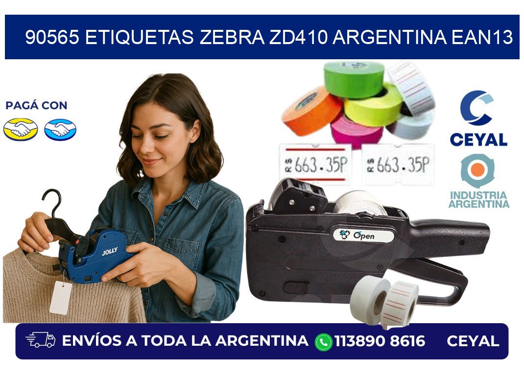 90565 etiquetas zebra zd410 argentina EAN13