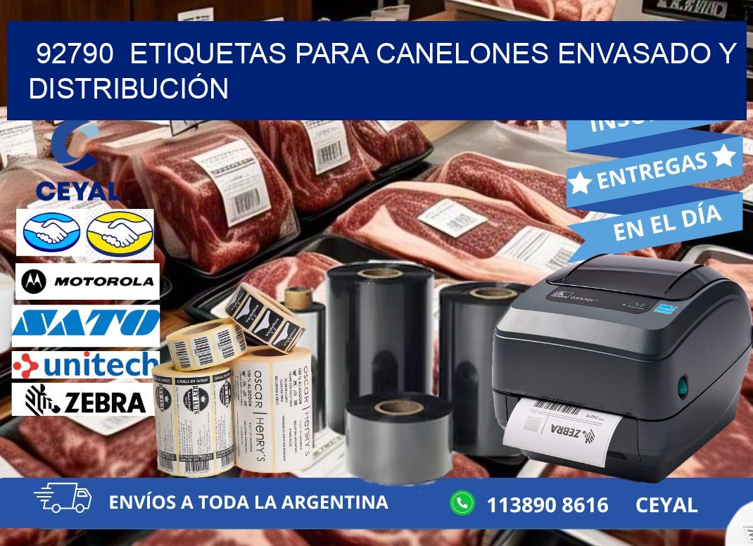 92790  ETIQUETAS PARA CANELONES ENVASADO Y DISTRIBUCIÓN