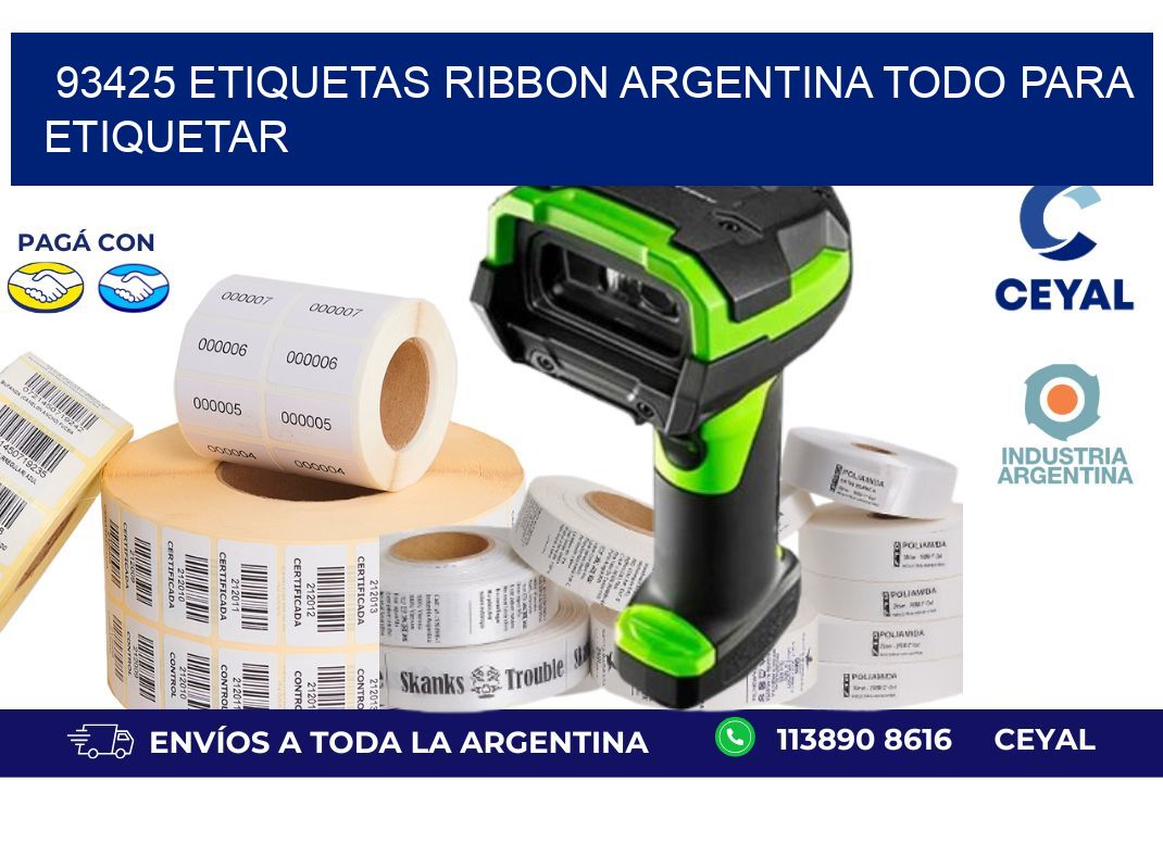 93425 etiquetas ribbon argentina TODO PARA ETIQUETAR