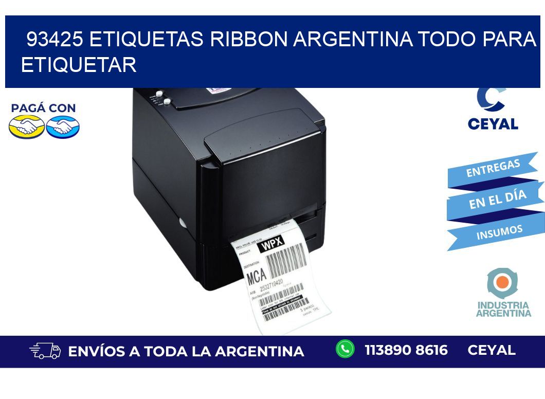 93425 etiquetas ribbon argentina TODO PARA ETIQUETAR