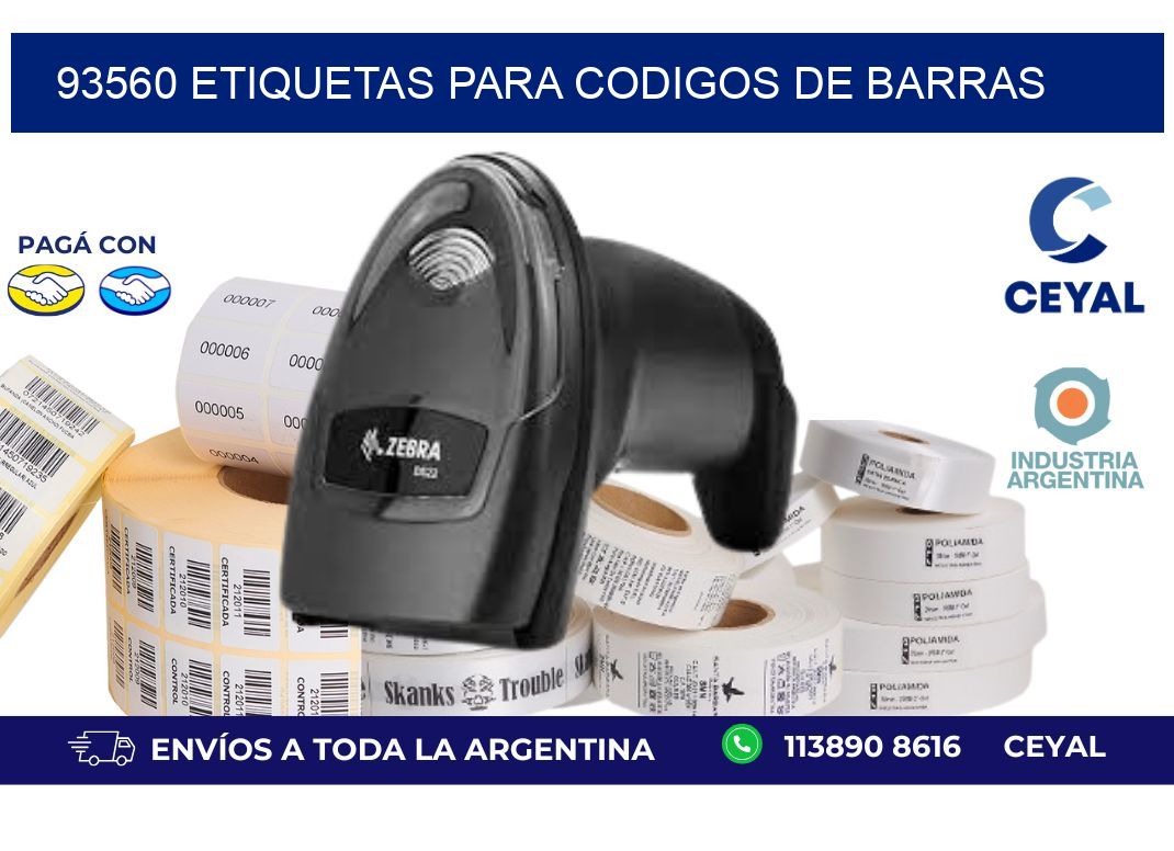 93560 ETIQUETAS PARA CODIGOS DE BARRAS