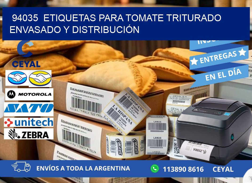 94035  ETIQUETAS PARA TOMATE TRITURADO ENVASADO Y DISTRIBUCIÓN