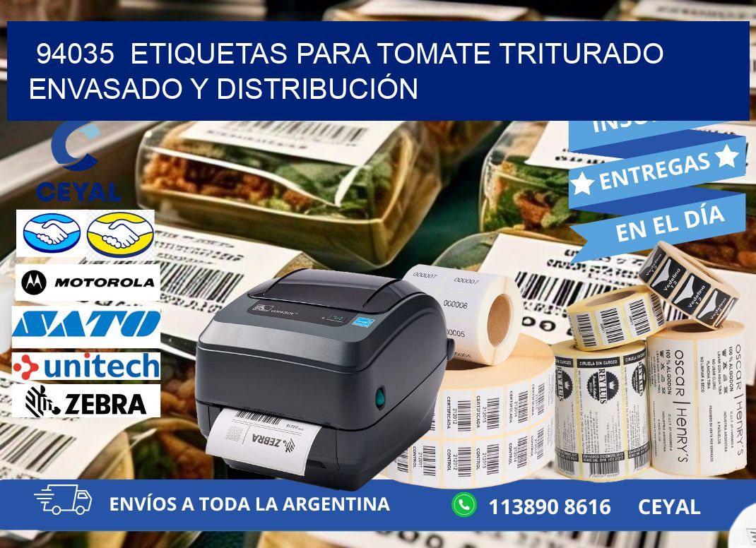 94035  ETIQUETAS PARA TOMATE TRITURADO ENVASADO Y DISTRIBUCIÓN