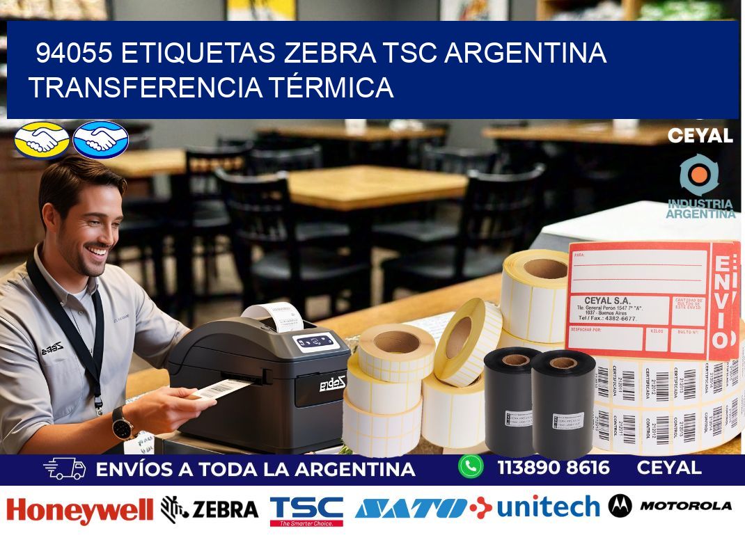 94055 etiquetas zebra tsc argentina TRANSFERENCIA TÉRMICA