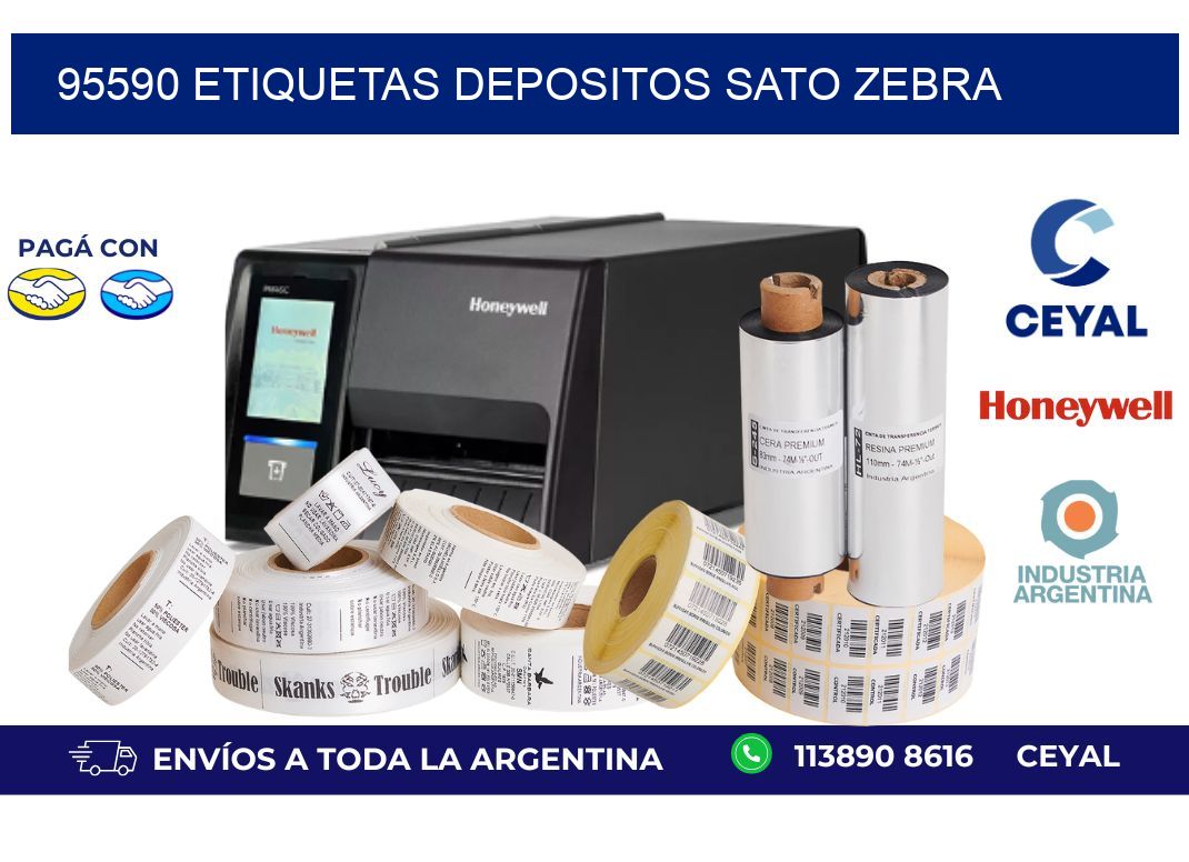 95590 ETIQUETAS DEPOSITOS SATO ZEBRA