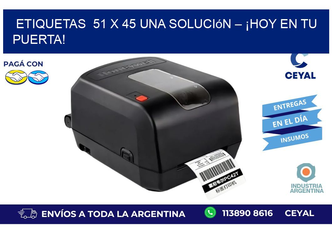 Etiquetas  51 x 45 Una Solución – ¡Hoy en tu Puerta!