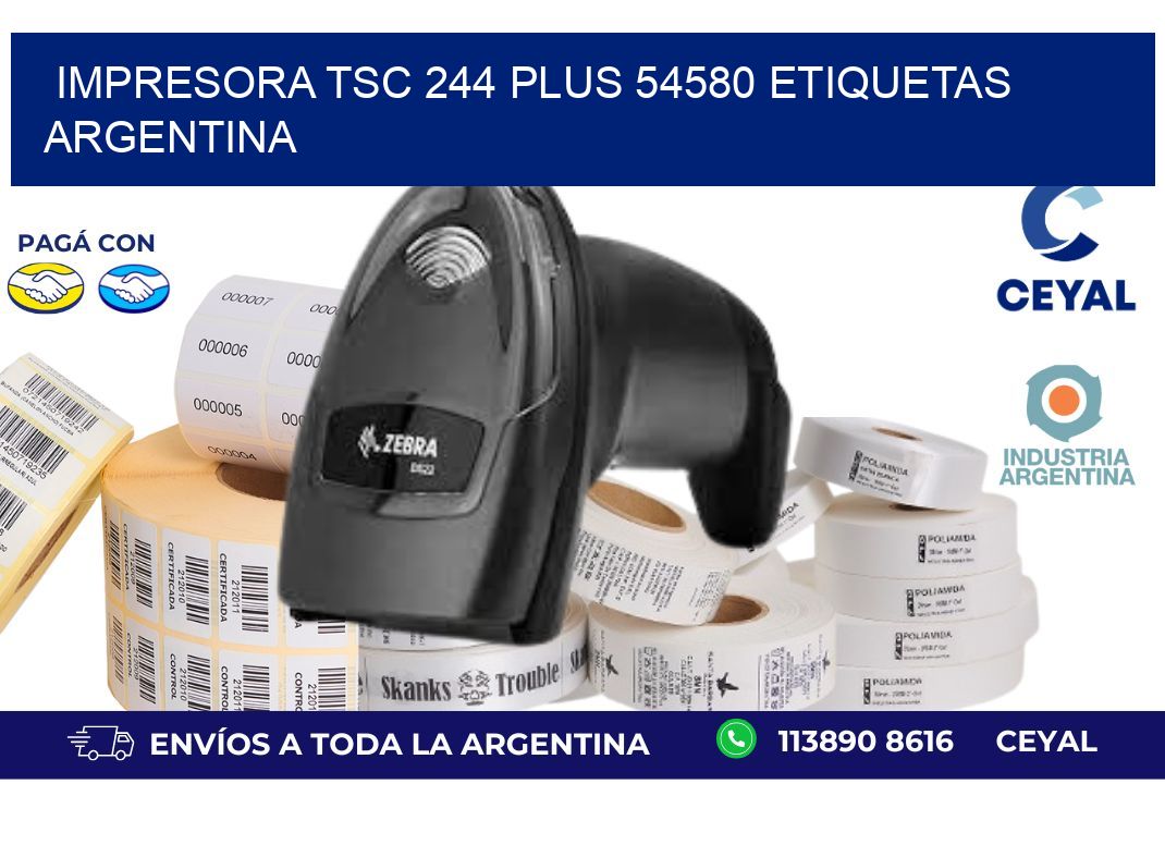 Impresora tsc 244 plus 54580 etiquetas argentina
